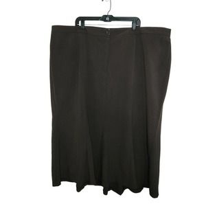 Catherines Added Dimensions Size 4x Brown A-Line Panel Skirt Trumpet-Style